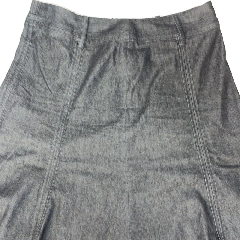 Lifestyle Attire by Larry Levine Charcoal Black Denim Skirt - Picture 2 of 7